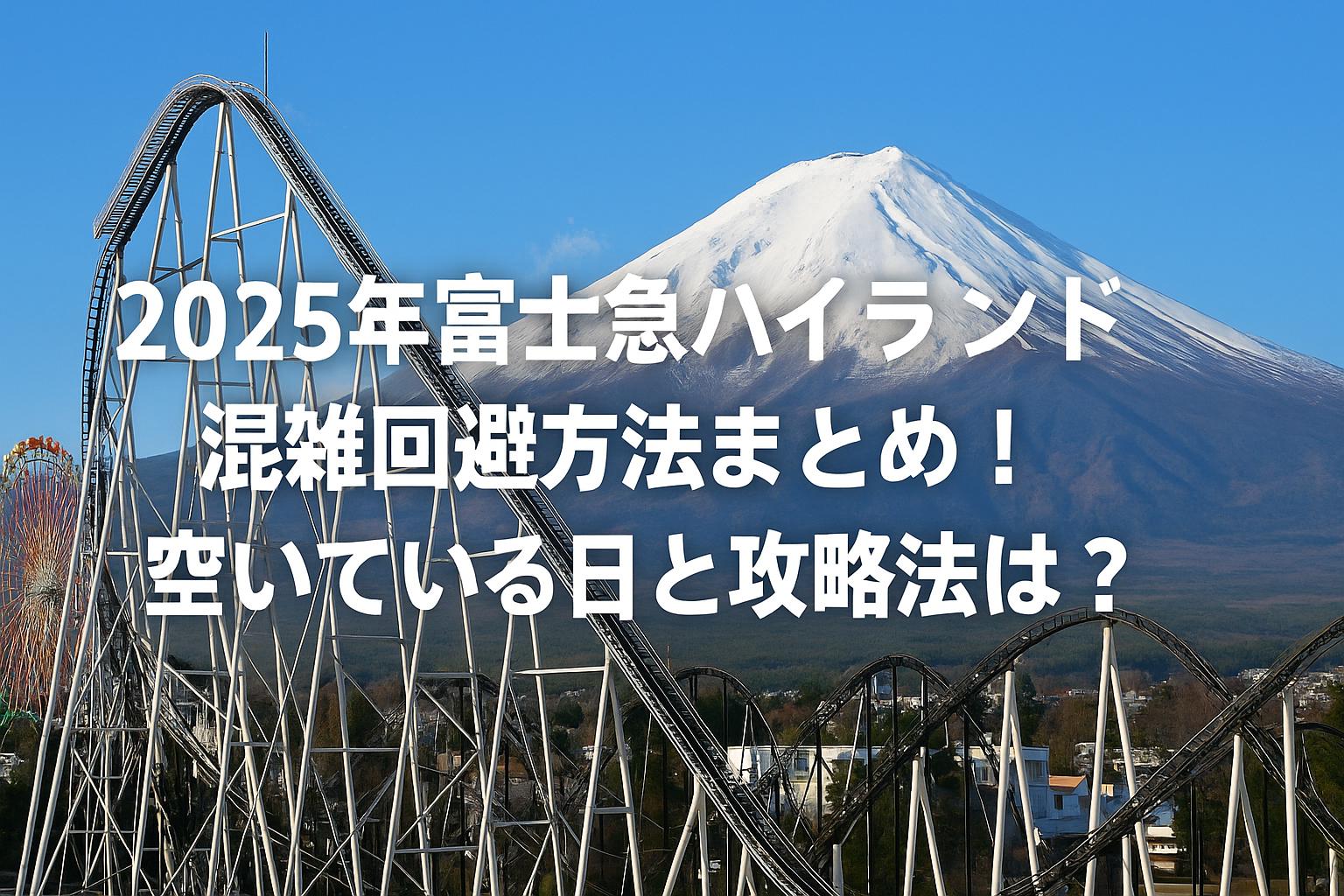 2025年富士急ハイランド混雑回避方法まとめ！空いている日と攻略法は？